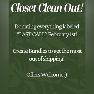 Closet Clean Out Announcement